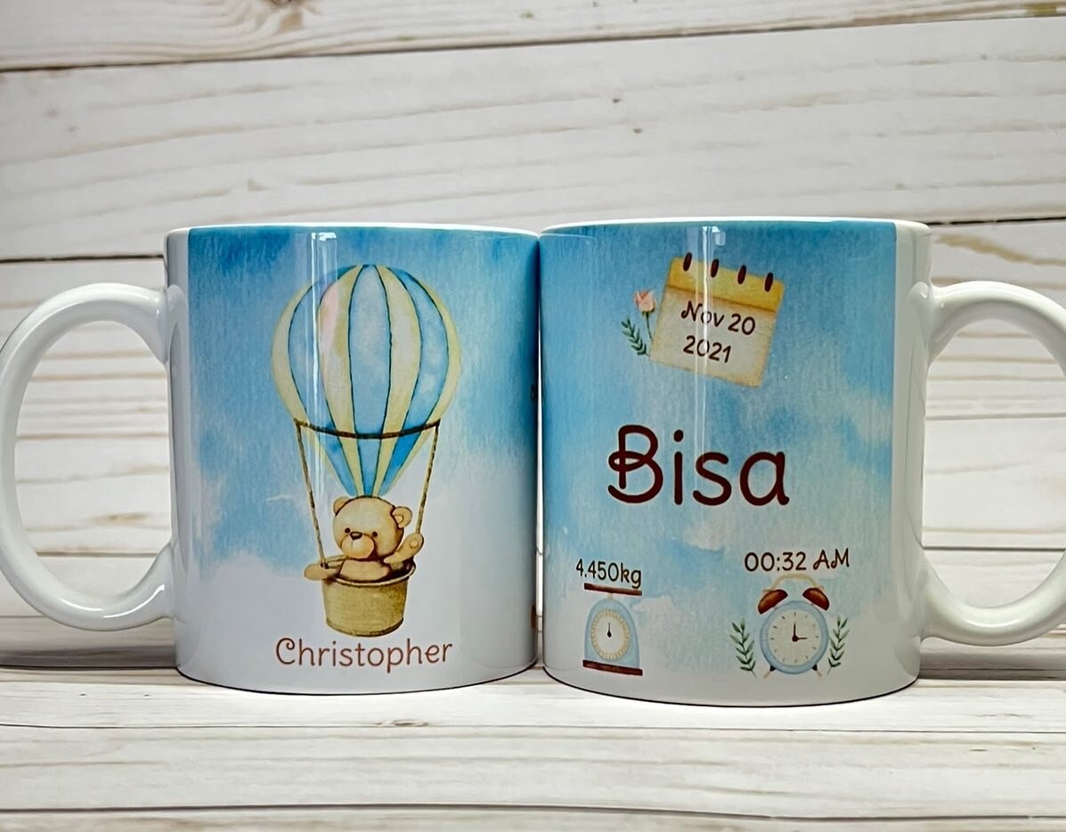Newborn Announcements Mug, Baby Mug, Baby Shower, New Mothers, Mothers Day