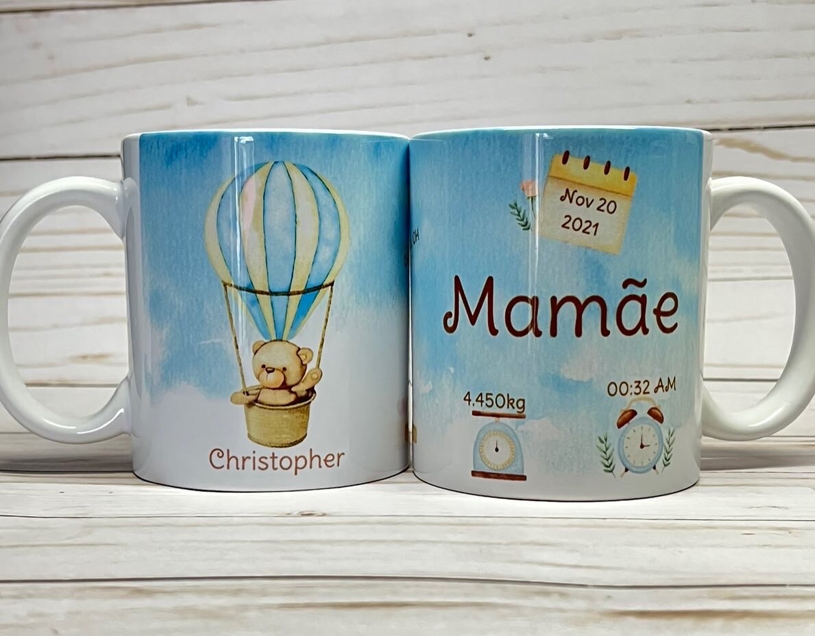 Newborn Announcements Mug, Baby Mug, Baby Shower, New Mothers, Mothers Day