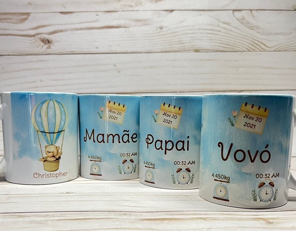 Newborn Announcements Mug, Baby Mug, Baby Shower, New Mothers, Mothers Day