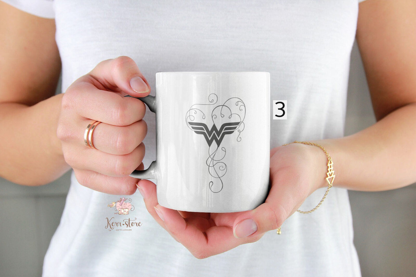 Wonder Woman Mug or Tumbler - Perfect gift for wife, daughter, friend, teacher, neighbor, grandma, sister or any strong lady in your life