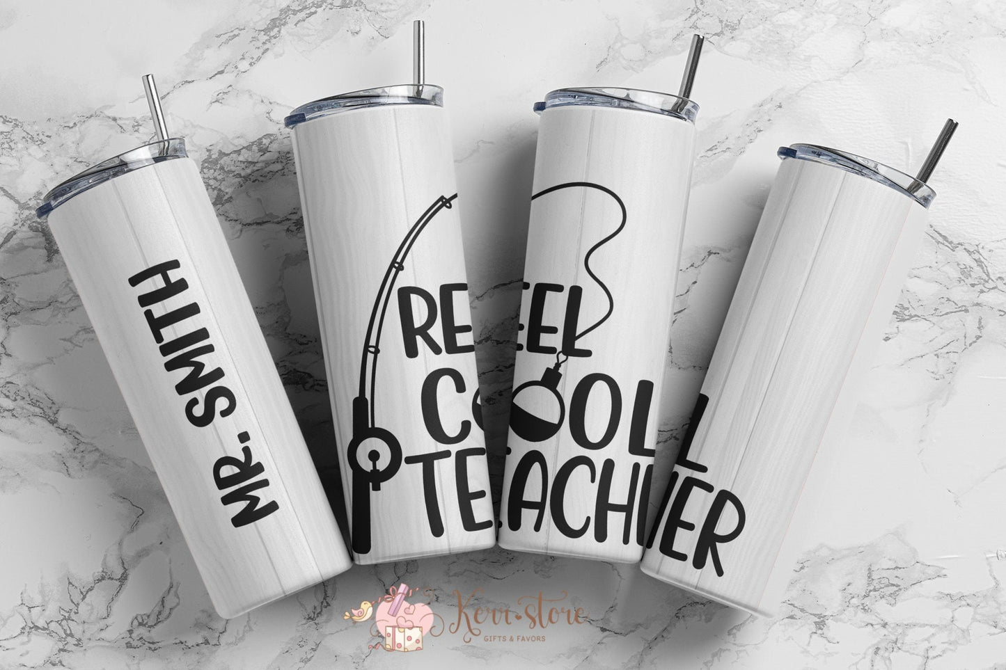Reel Cool Teacher Tumbler or mug // Gift for Mom, Dad, Girlfriend, Boyfriend, Sister, Brother, Friend