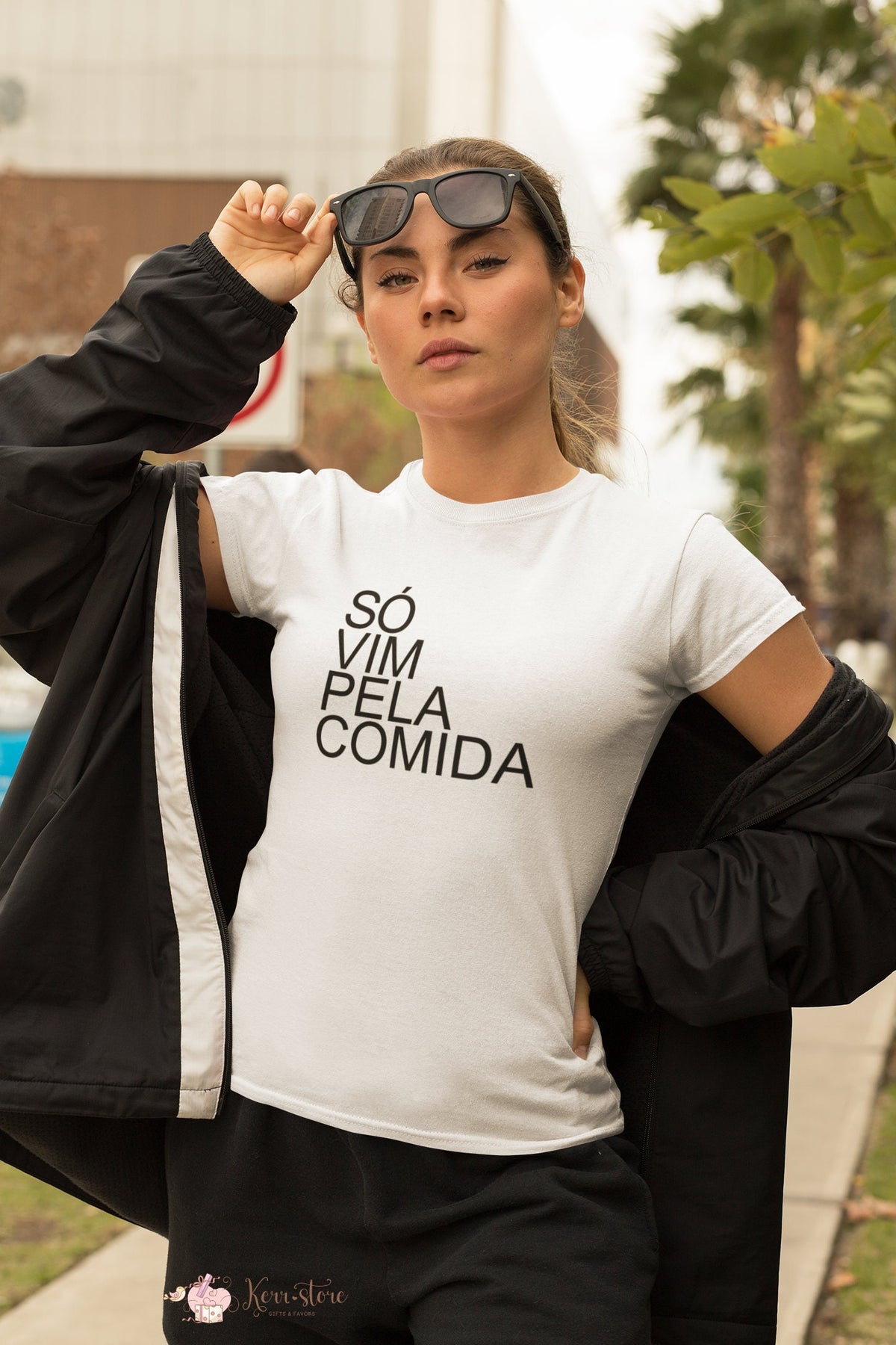 Brazilian T-shirt “ Só vim pela comida” or " PQP" shirts man or woman