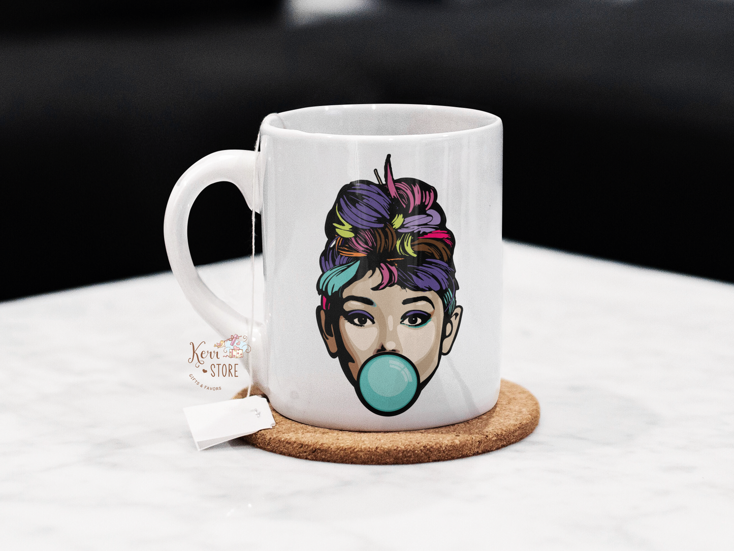 Audrey Hepburn street art mug great gift for a special one