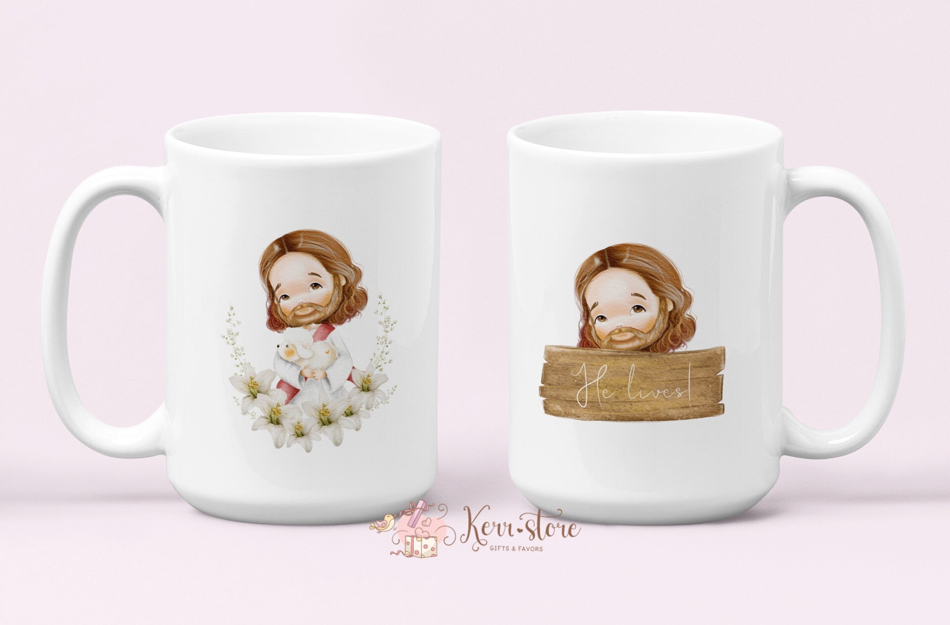 2- Jesus with flowers and wood