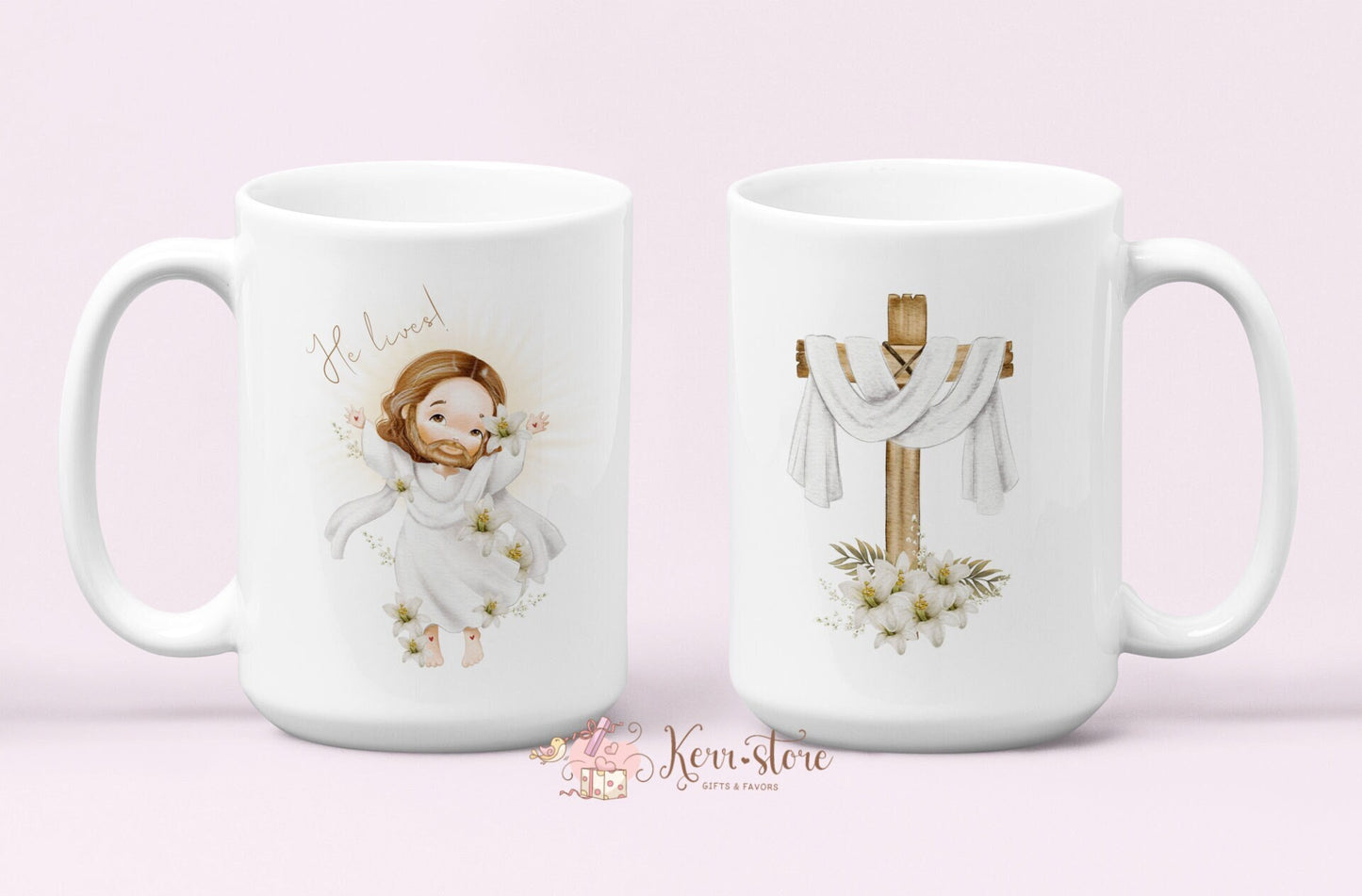 Religious Easter Catholic Christian Jesus Mugs Jesus is Risen