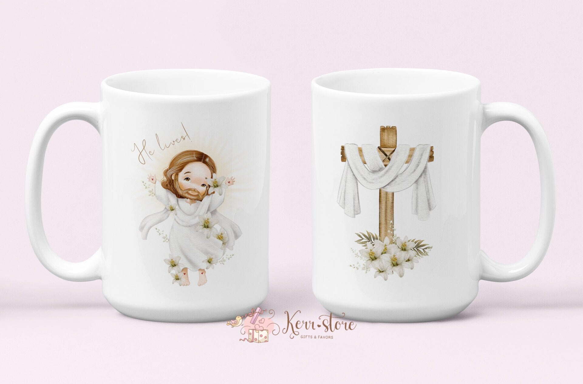 Religious Easter Catholic Christian Jesus Mugs Jesus is Risen