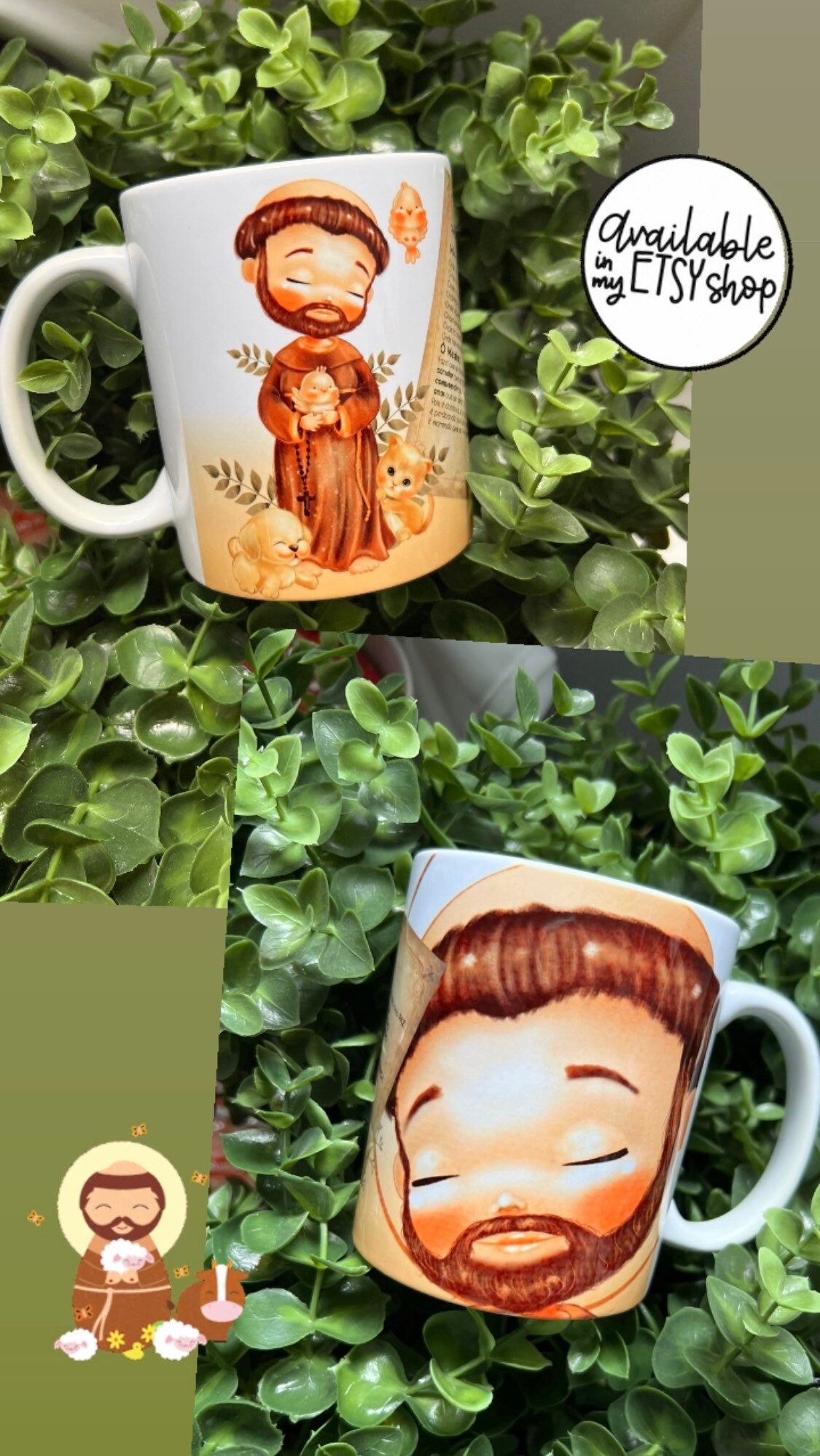 St  Francis of Assisi coffee mug a catholic gift for anyone mother, father, friends, religious. A adorable mug.