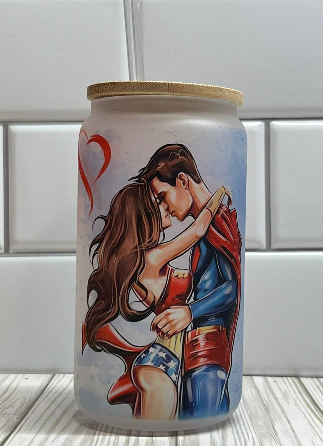Libbey, Tumbler, Coffee Mug Romantic Super Man cup - Special for Valentines Day, Dia dos Namorados.