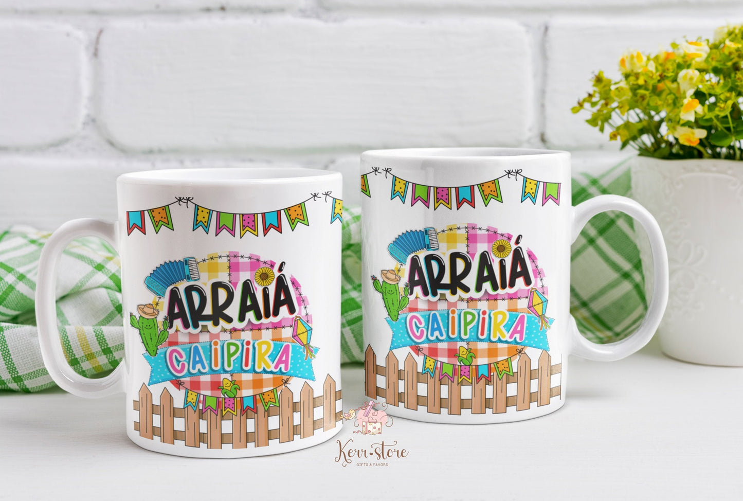 Festa Junina Brazilian Feast mug Arraia Sao Joao, Santo Antonio canecas