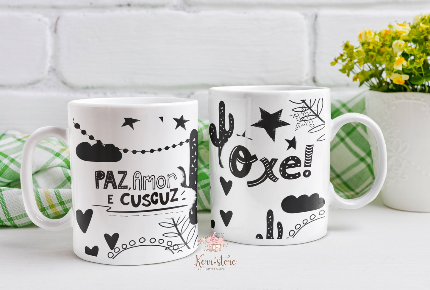 Festa Junina Brazilian Feast mug Arraia Sao Joao, Santo Antonio canecas