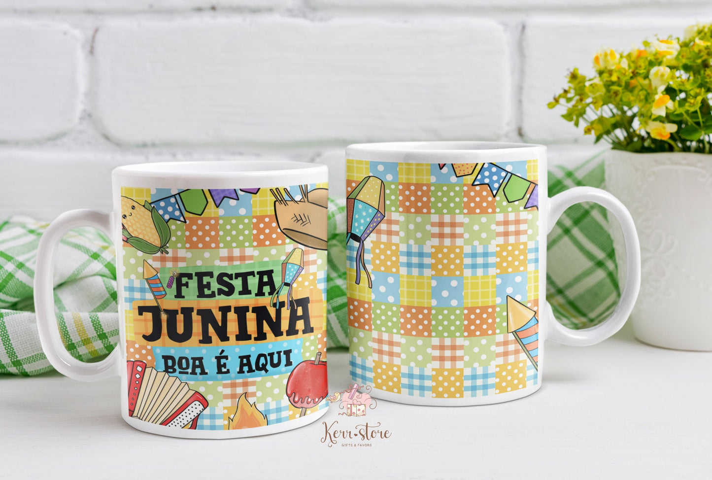 Festa Junina Brazilian Feast mug Arraia Sao Joao, Santo Antonio canecas
